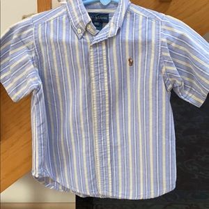 RALPH LAUREN boys short sleeve button down shirt